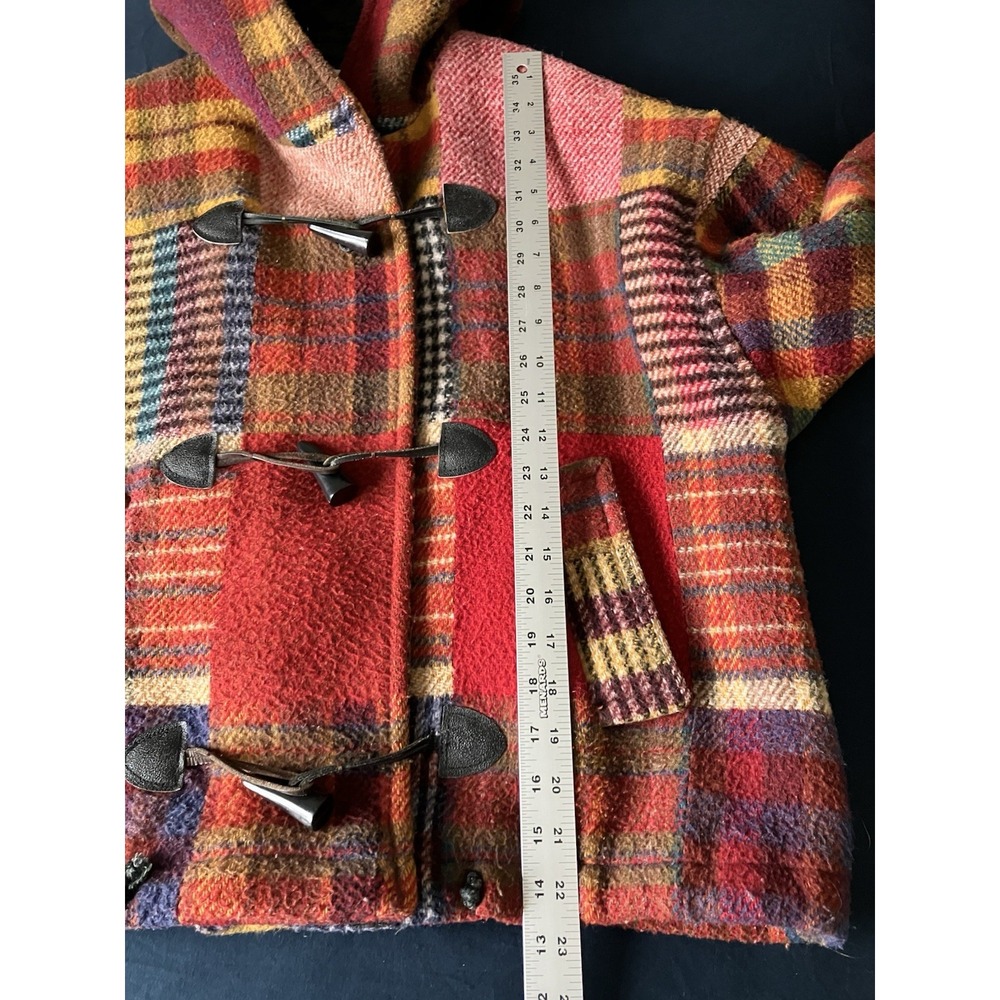 The Limited Plaid Patchwork Wool Blend Coat Size Medium Traditional Classic - Picture 5 of 8